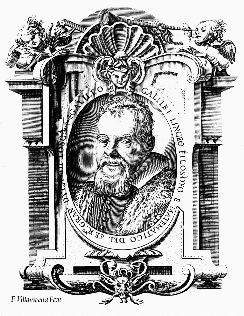 Galileo Galilei , italiensk astronom og matematiker, tidlig på 1600-tallet av Francesco Villamena