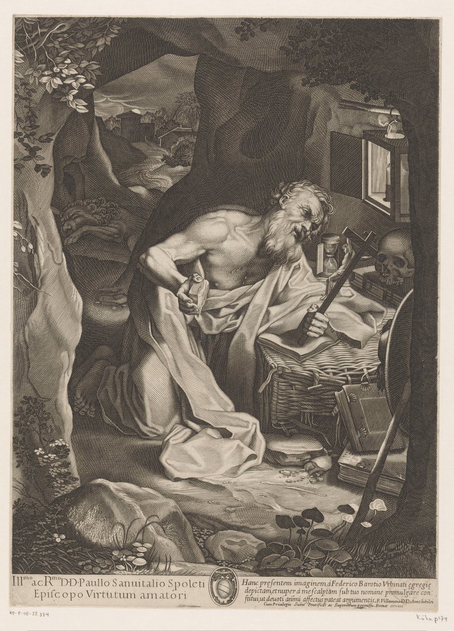 Saint Hieronymus i villmarken av Francesco Villamena