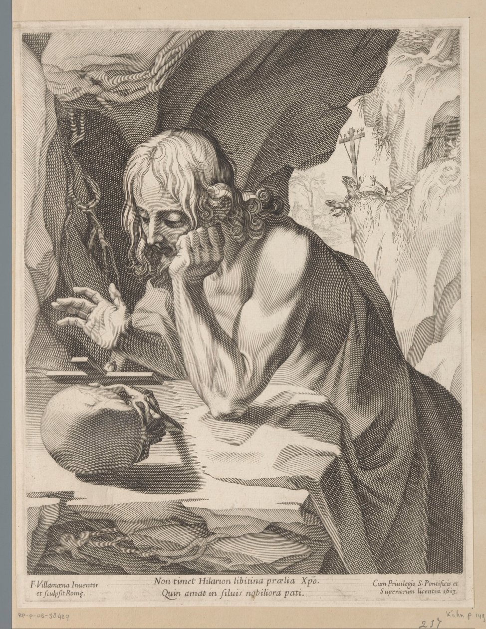 Saint Hilarion av Francesco Villamena