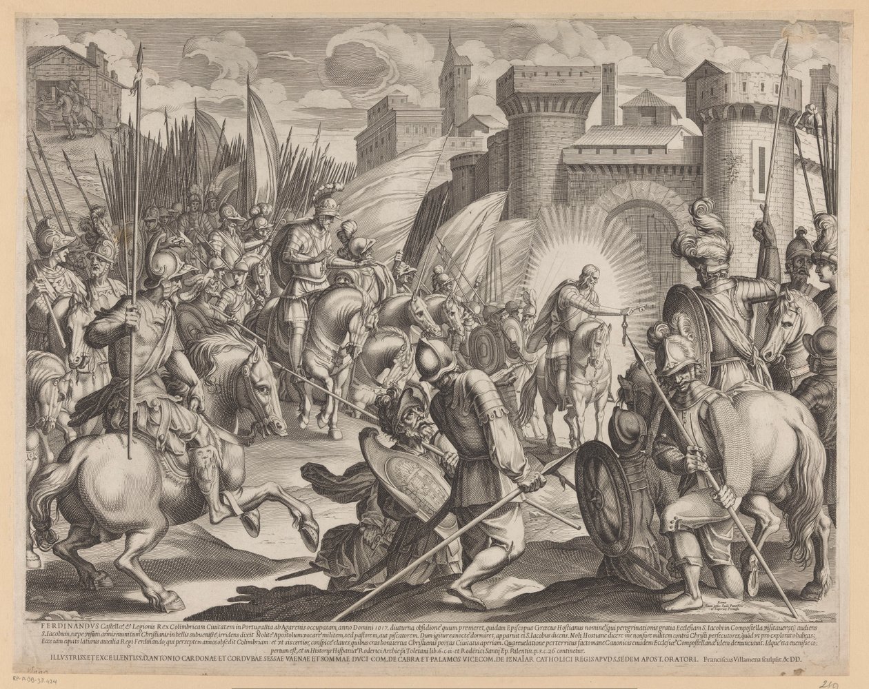 Erobringen av Coimbra av Ferdinand I av León av Francesco Villamena