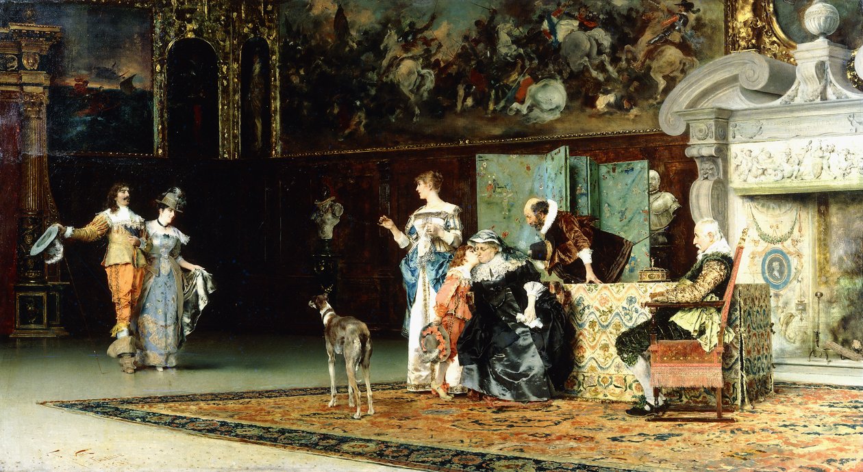 Bestemors besøk, 1881 av Francesco Vinea