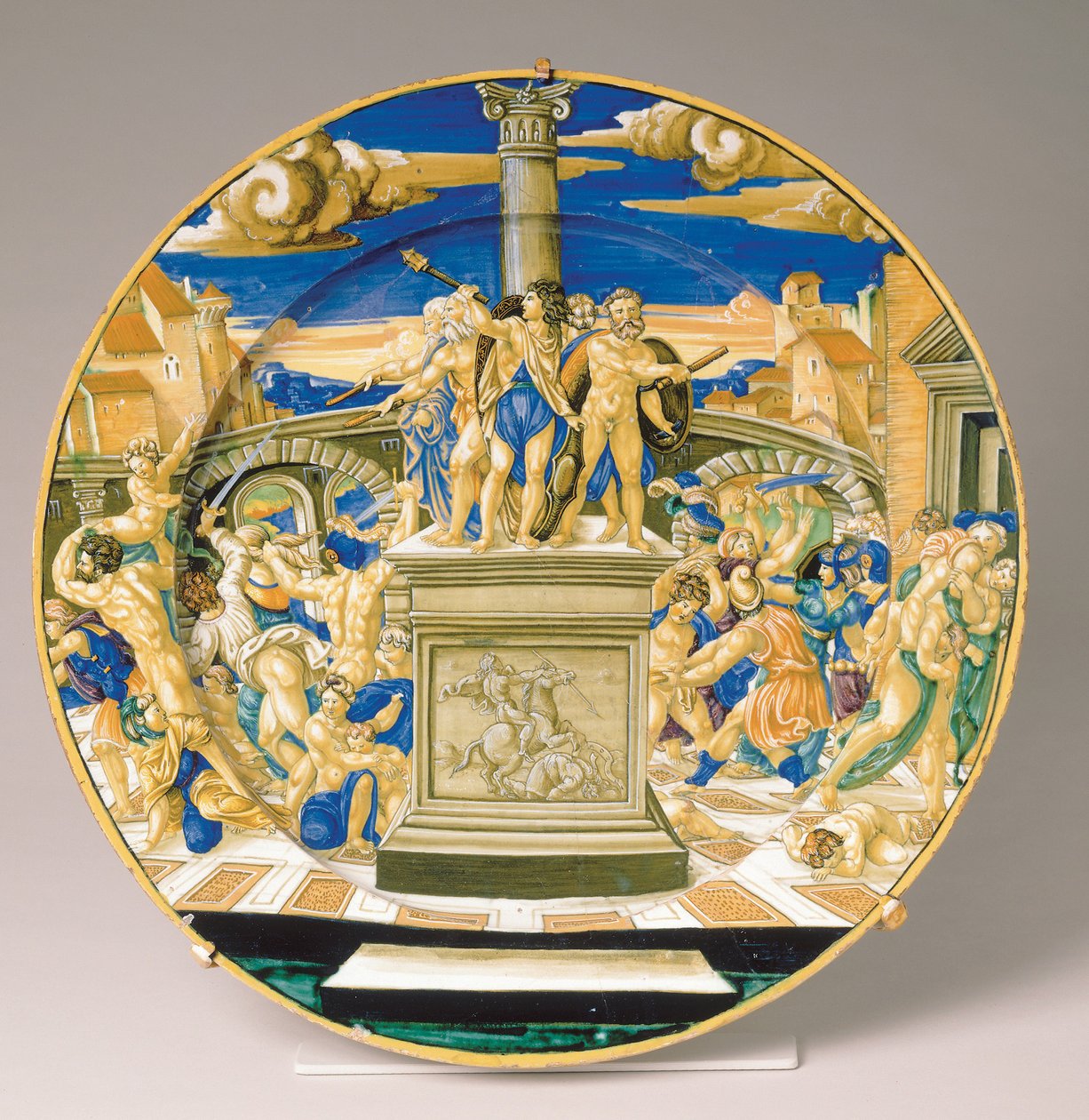 Tallerken med massakren på de uskyldige, ca. 1527-30 (maiolica) av Francesco Xanto Avelli