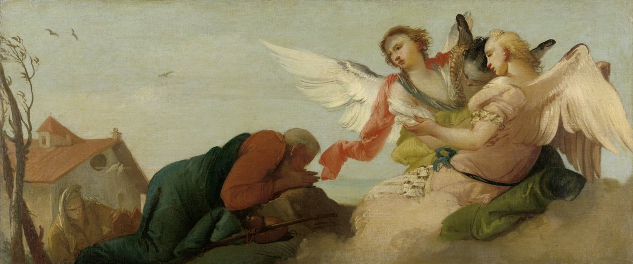 Abraham med de tre englene av Francesco Zugno