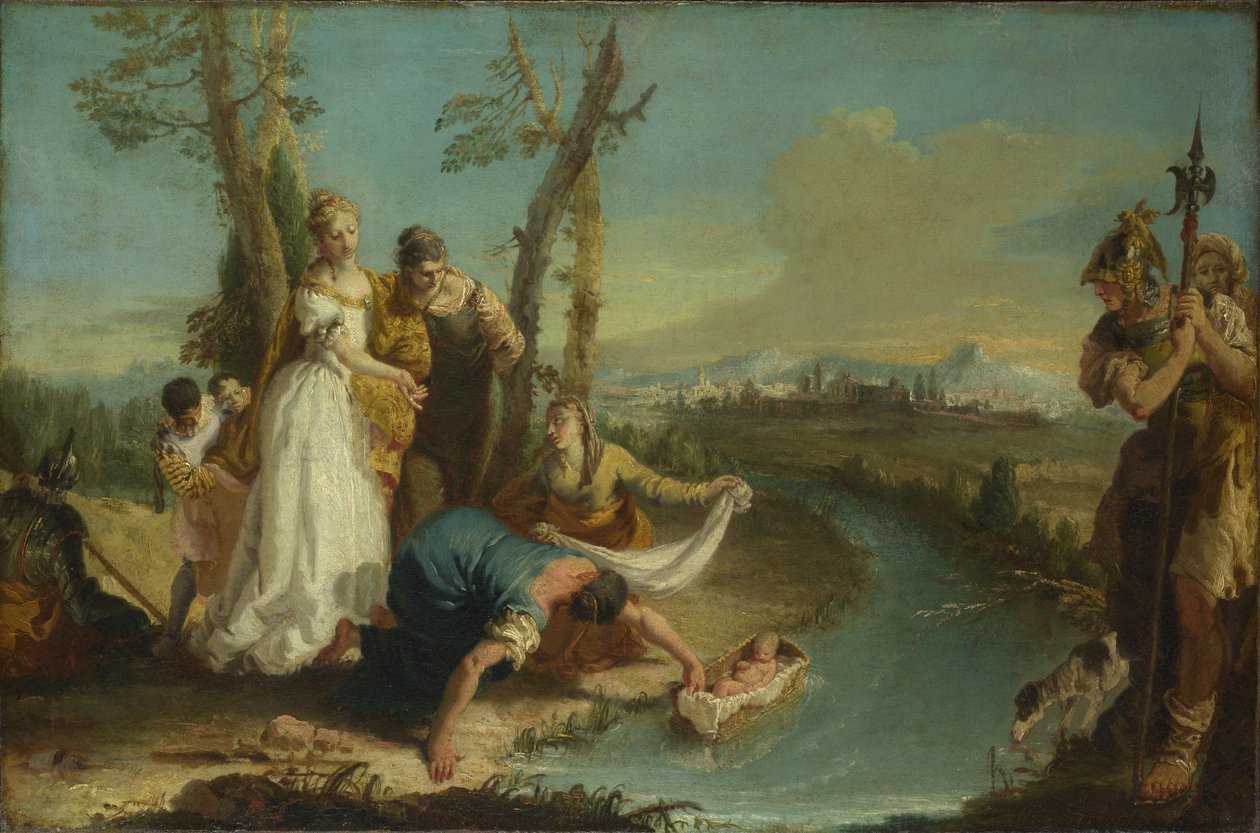 Funnet av Moses, etter 1740 av Francesco Zugno