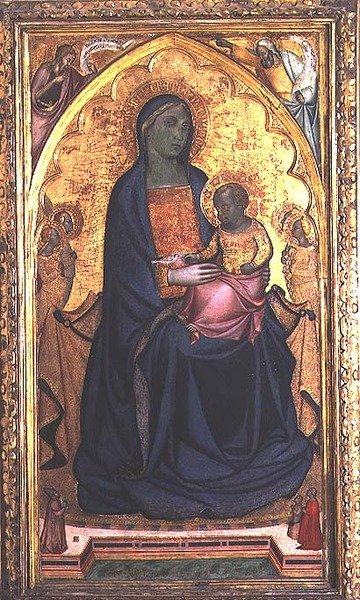 Madonna og Child Enthroned av Francesco da Volterra Neri
