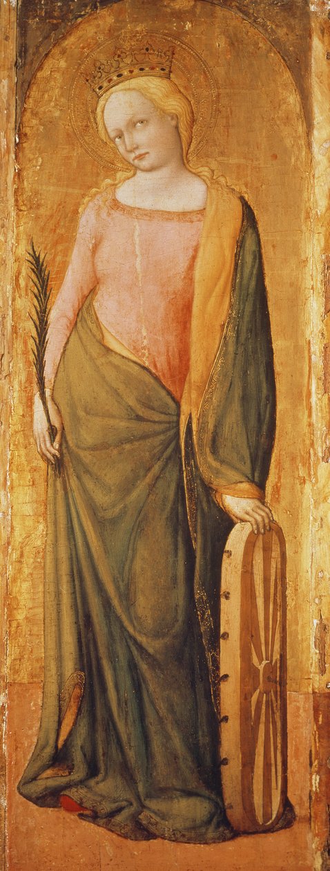 St. Katarina av Alexandria, 1400-tallet (tempera på panel) av Francesco de