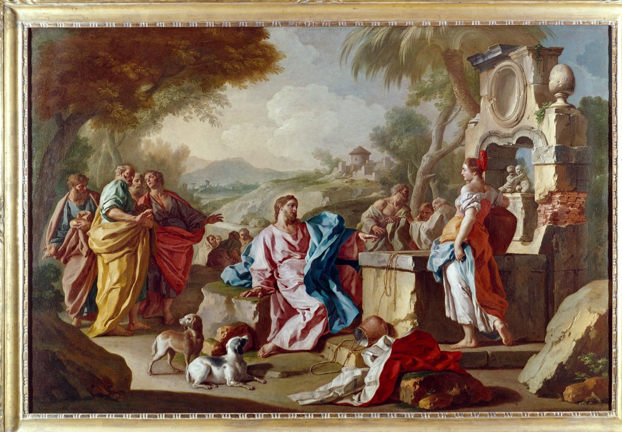 Kristus og kvinnen fra Samaria av Francesco de Mura