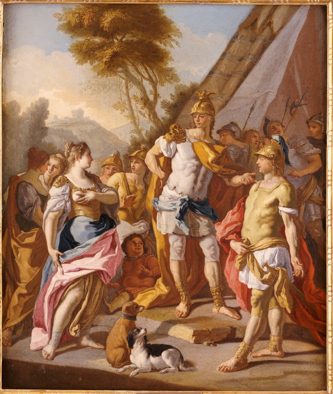 Sisygambis, moren til Darius, forvekslet Hephaestion med Alexander den store av Francesco de Mura