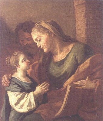 St. Anne instruerer Kristusbarnet av Francesco de Mura