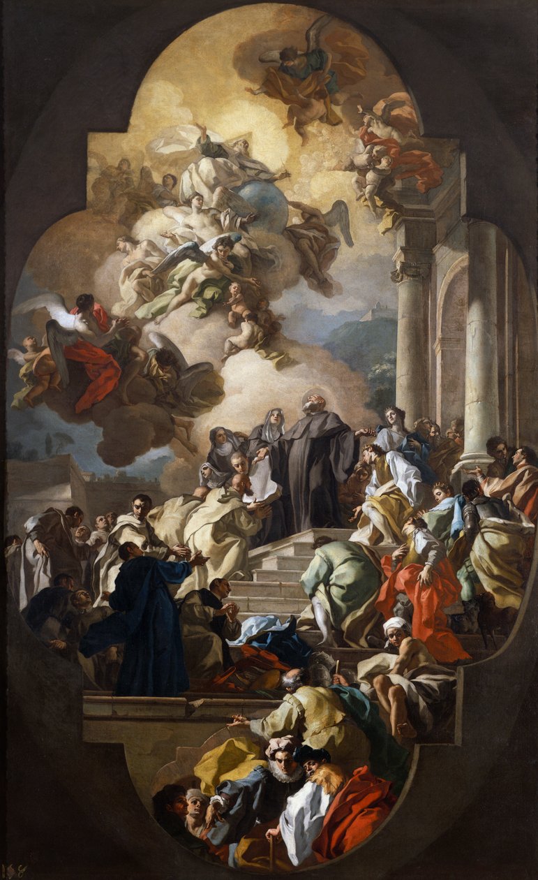 Visjon av St. Benedikt av Francesco de Mura