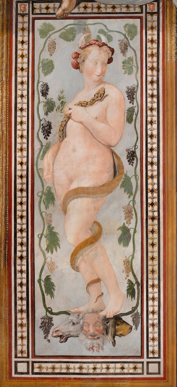 "" Hecate "" Fresque de Francesco de Rossi (1510-1563) vers 1544 Dim 250x125 cm Palazzo Vecchio, Firenze av Francesco de Rossi Salviati