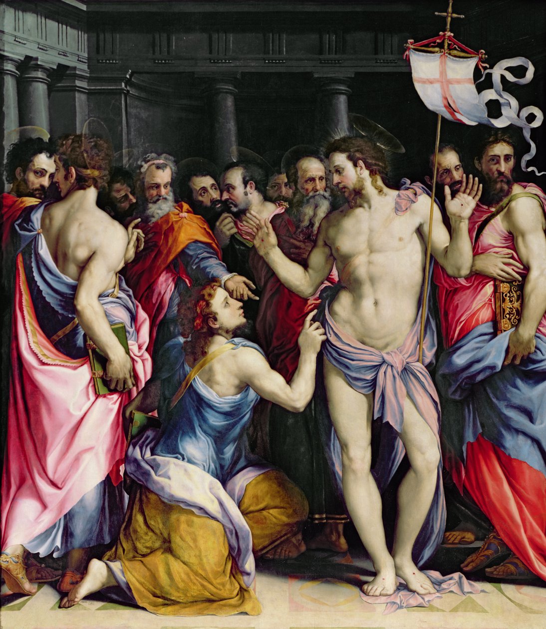 The Incredulity of St. Thomas, ca. 1547 av Francesco de Rossi Salviati Cecchino
