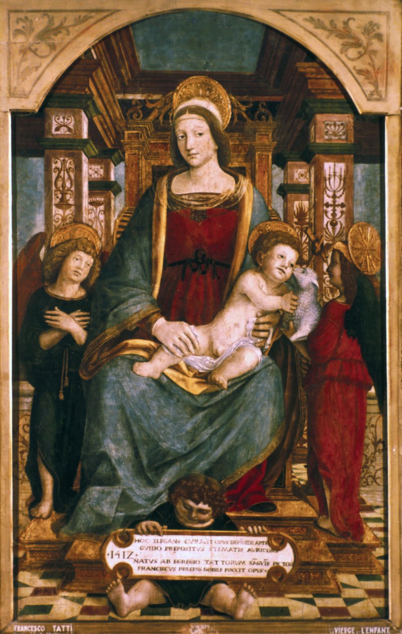 Jomfruen og barnet med engler, 1512 av Francesco dei Tatti