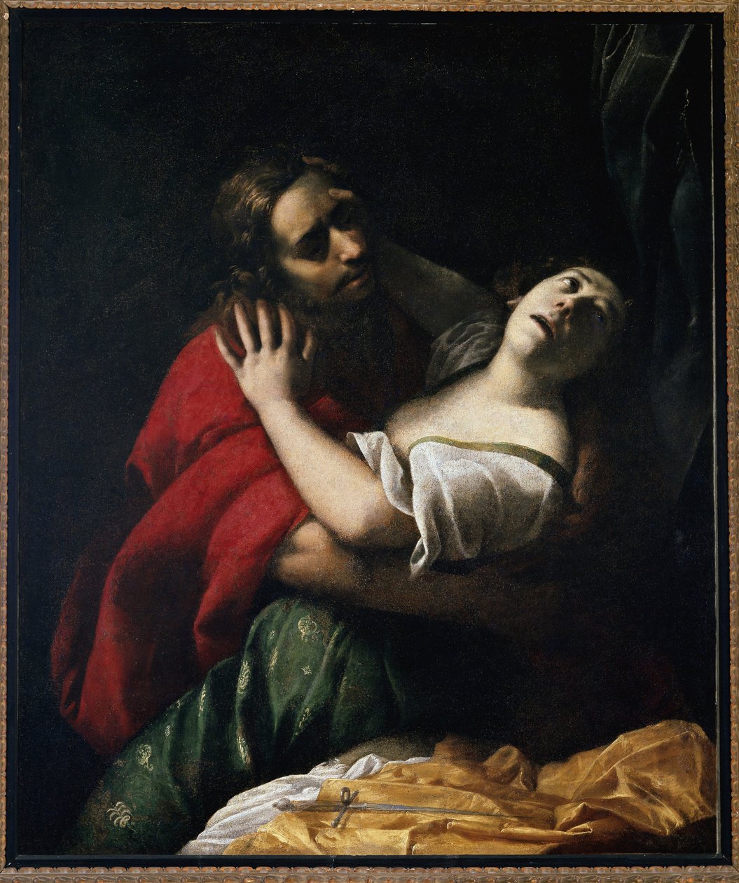 The Rape of Lucrezia (olje på lerret av Francesco del Cairo