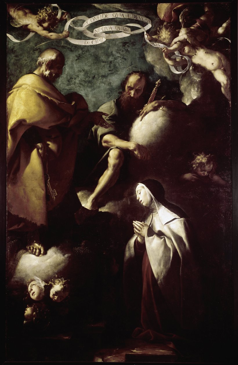 The Vision of Saint Teresa of Avila (olje på lerret av Francesco del Cairo