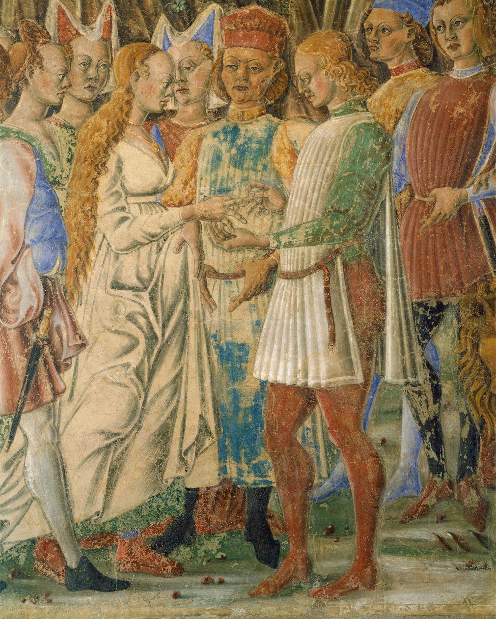 Italia, Ferrara, Palazzo Schifanoia, Månedens hall, juni måned av Francesco del Cossa (1436-1478) av Francesco del Cossa