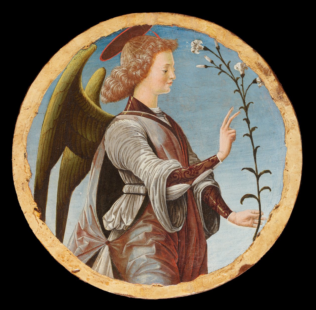 Griffoni Polyptych: Angel of the Annunciation, ca 1472-1473. av Francesco del Cossa