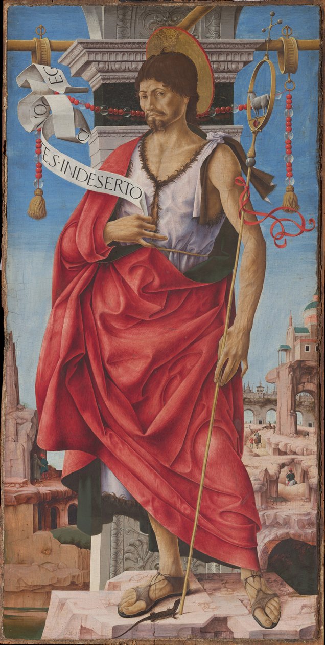 Griffoni Polyptych: Døperen Johannes, ca 1472-1473. av Francesco del Cossa
