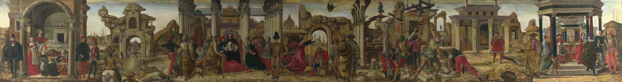 Scener fra livet til Saint Vincent Ferrer, ca 1450-1475. av Francesco del Cossa,