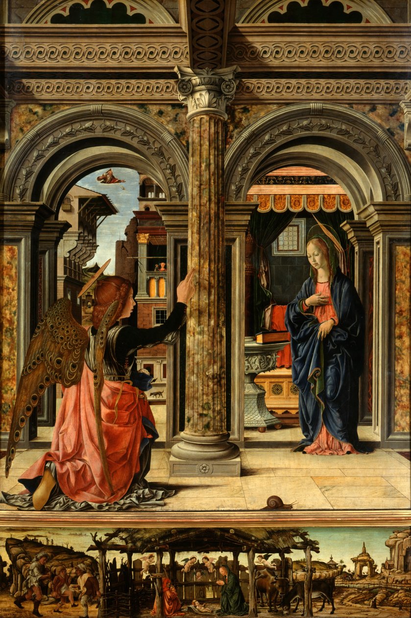 Bebudelsen, 1470-1472 av Francesco del Cossa