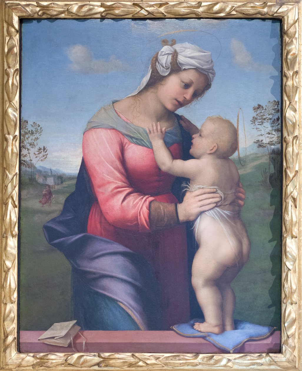 Madonna og barnet av Francesco di Cristofano Franciabigio