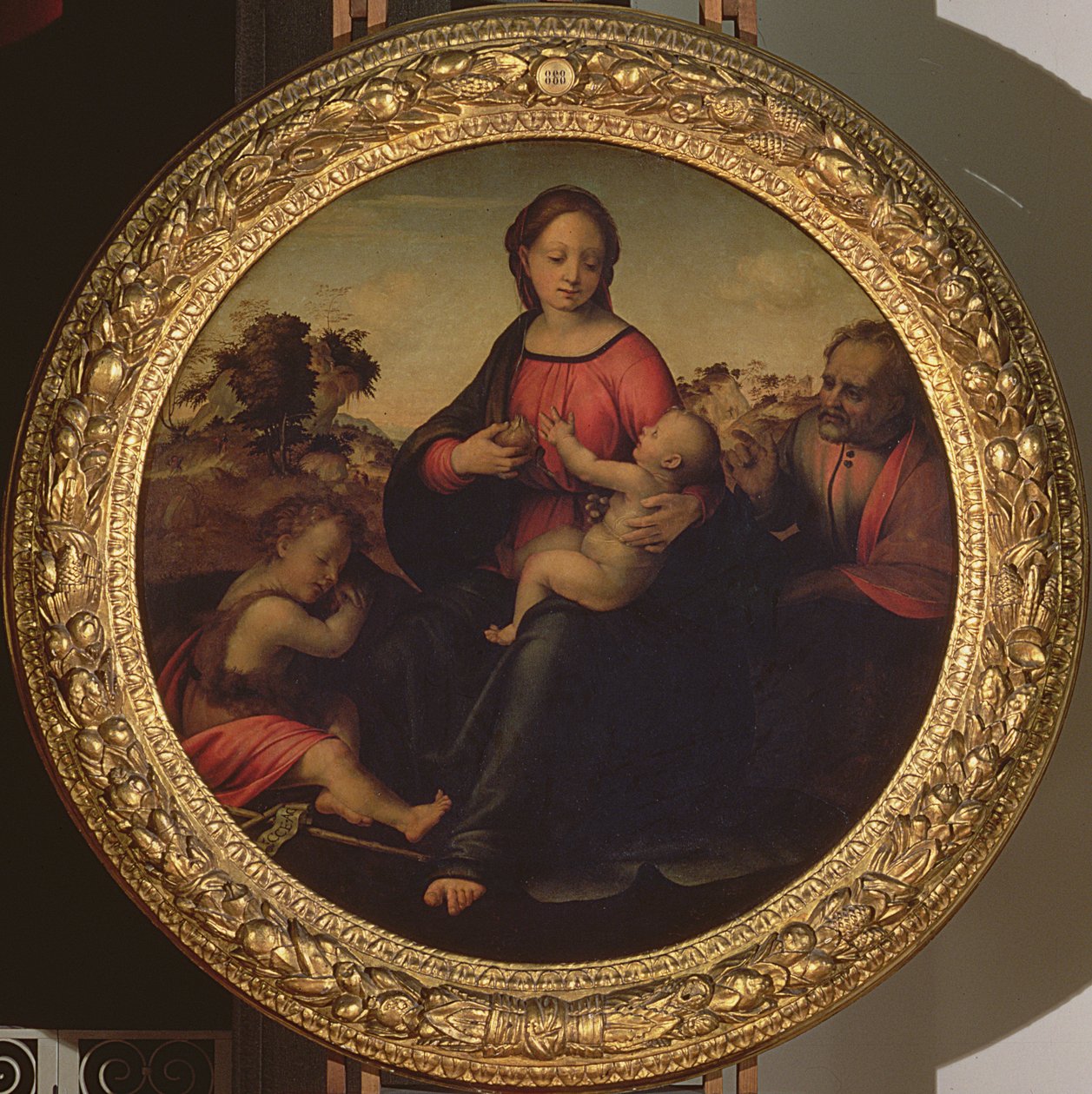Den hellige familie av Francesco di Cristofano Franciabigio