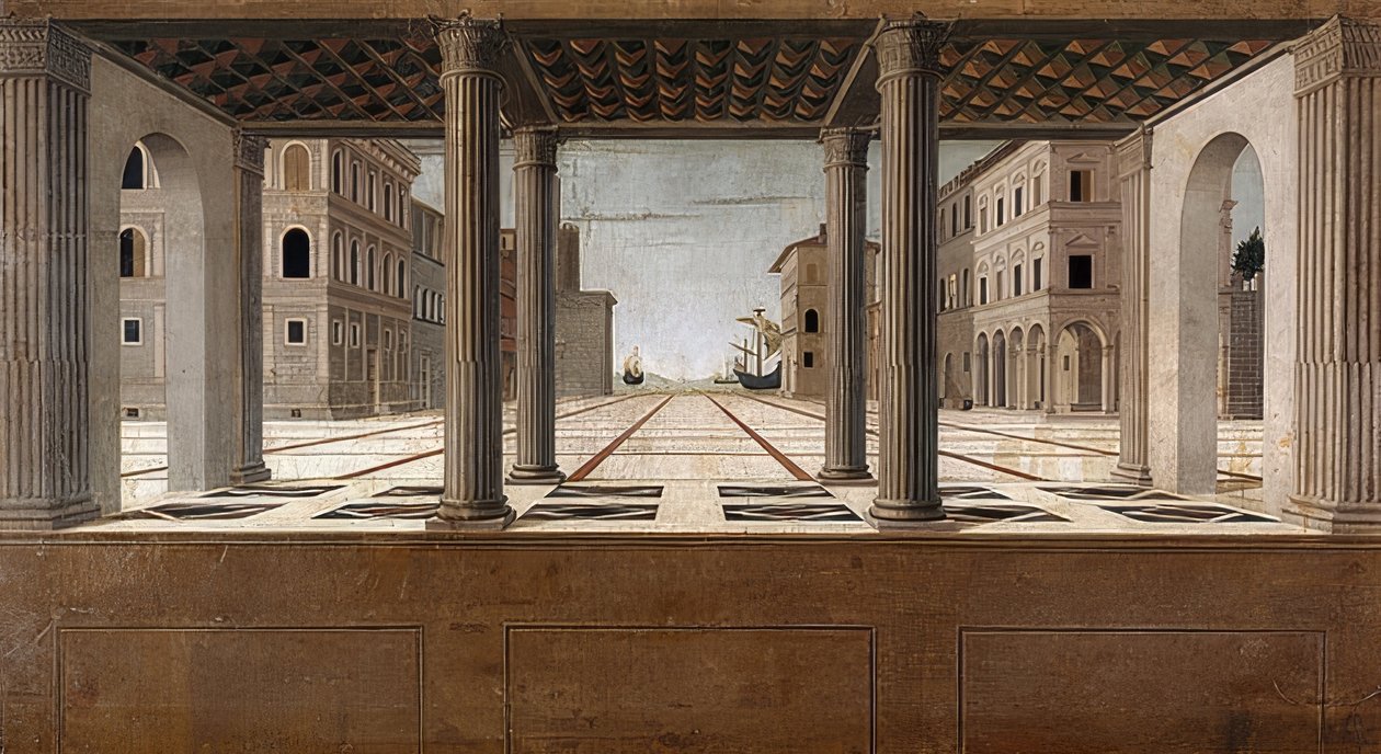 Arkitektonisk vedute. Rundt 1490/1500 av Francesco di Giorgio Martini