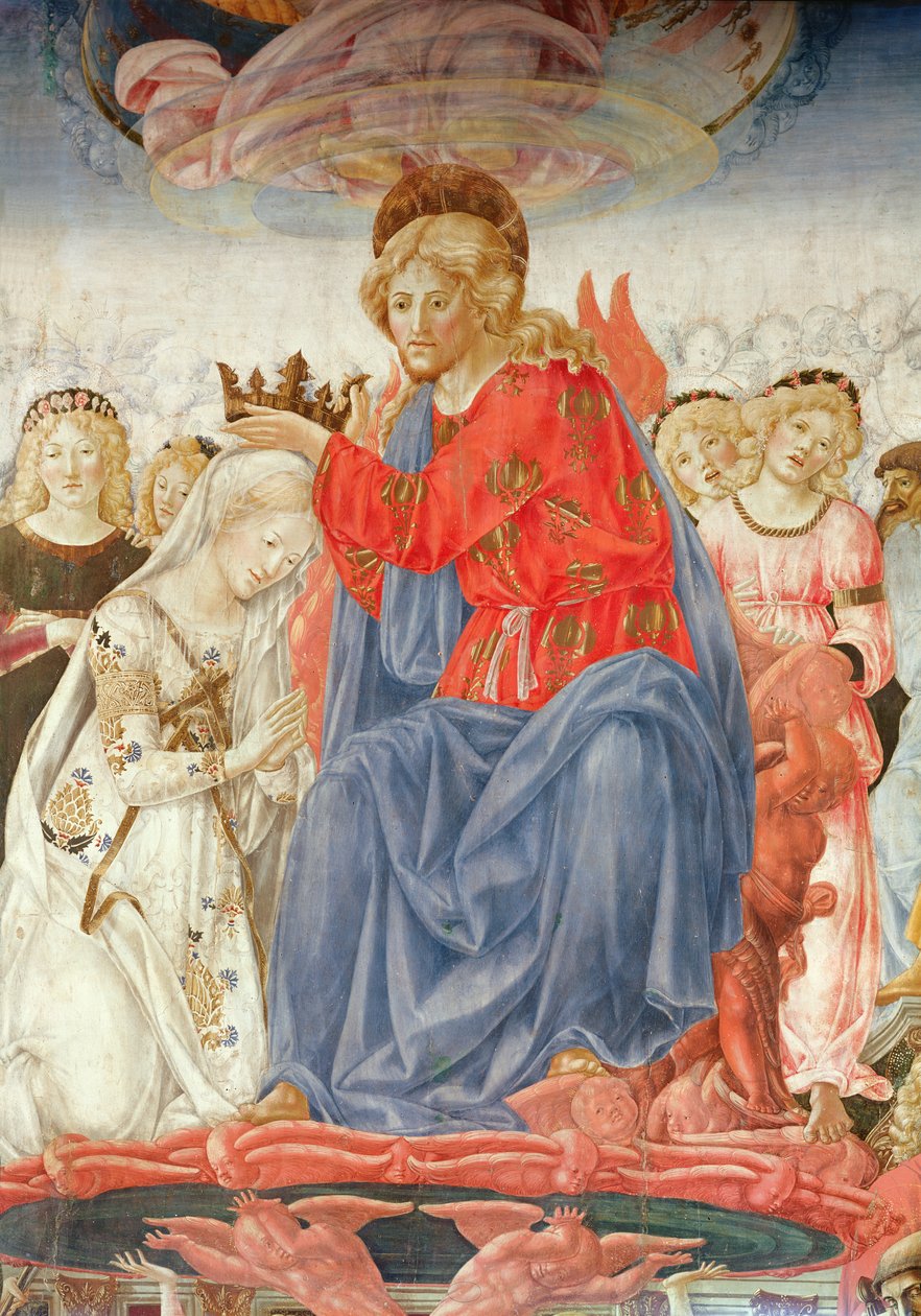 Detalj av Jomfruens kroning (olje på panel) av Francesco di Giorgio Martini