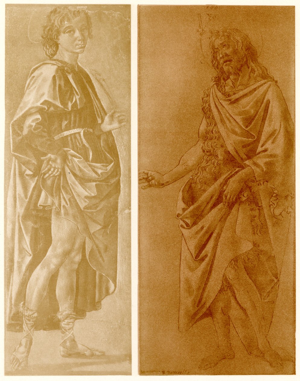 Studer på en stående ung helgen med et palmetre av Francesco di Stefano Pesellino