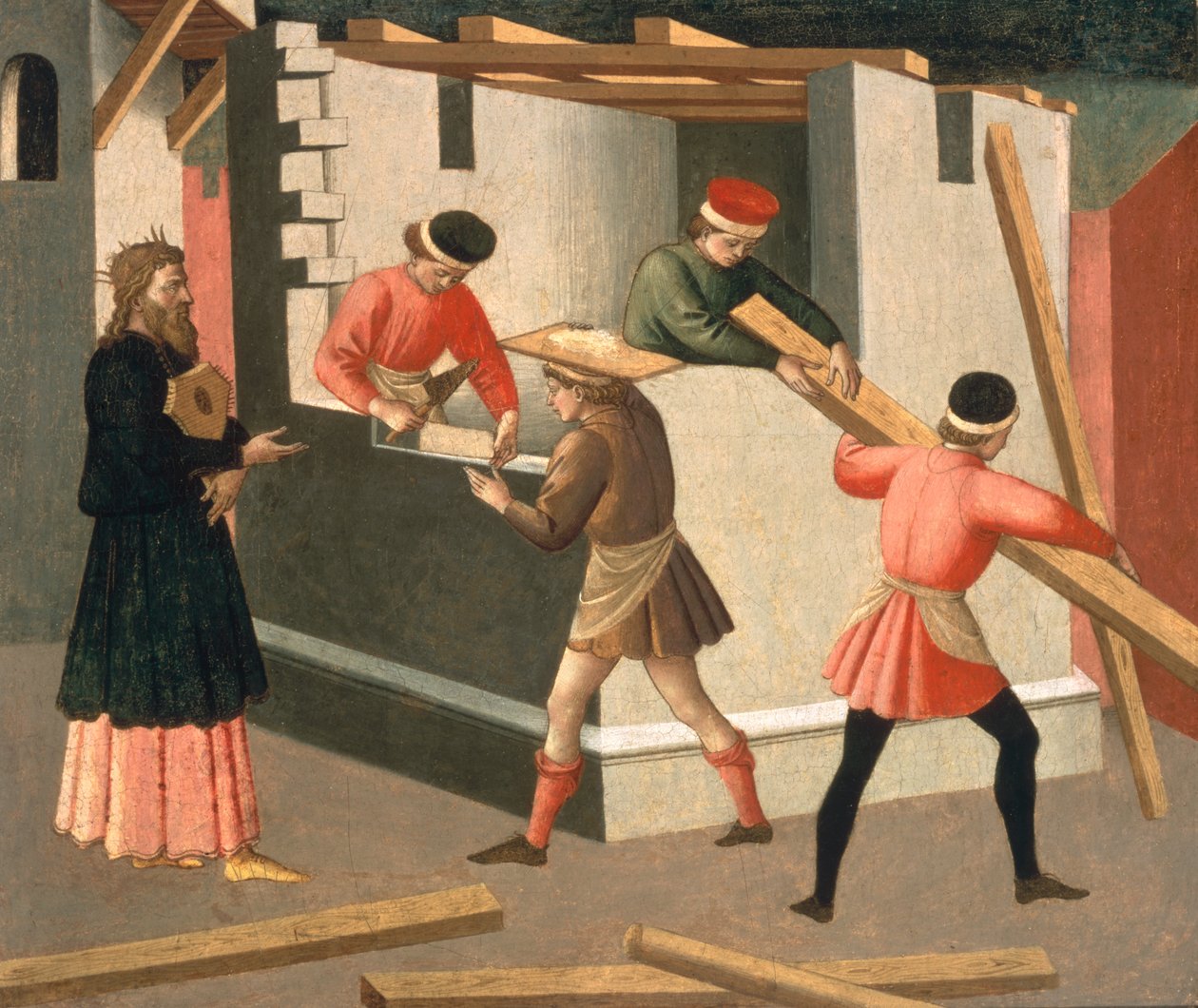 Byggingen av Jerusalems tempel, ca. 1445 (tempera på panel) av Francesco di Stefano Pesellino