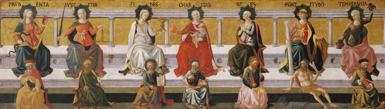 De syv dyder, ca. 1450 av Francesco di Stefano Pesellino