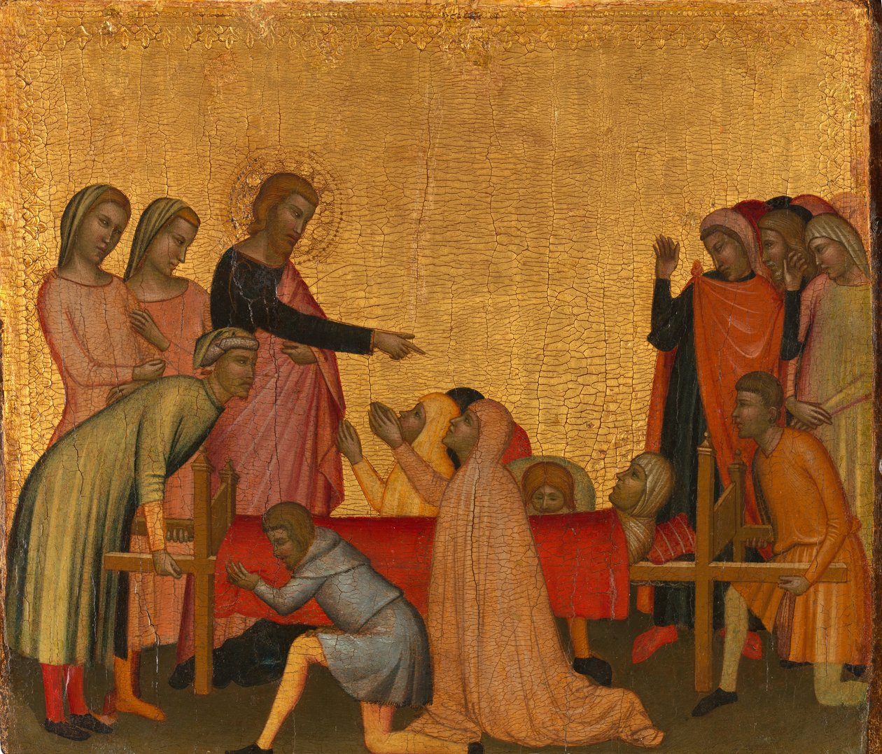 Evangelisten Johannes vekker Satheus til live, ca. 1370. av Francescuccio Ghissi