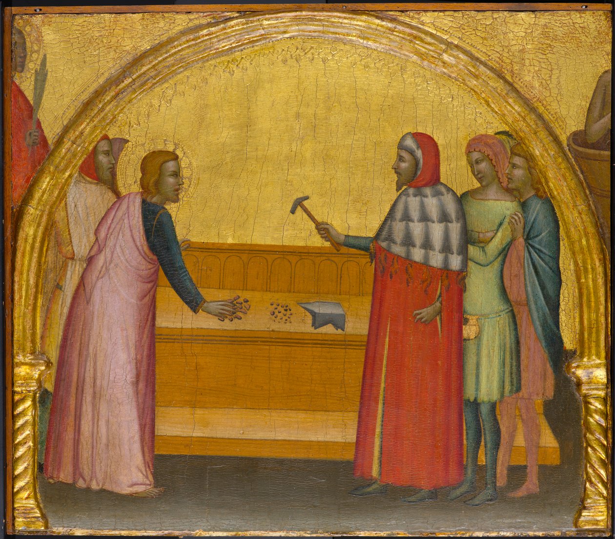 St. John Evangelist Reproving the Philosopher Crato, ca. 1370-1380 (tempera og bladgull på panel) av Francescuccio Ghissi