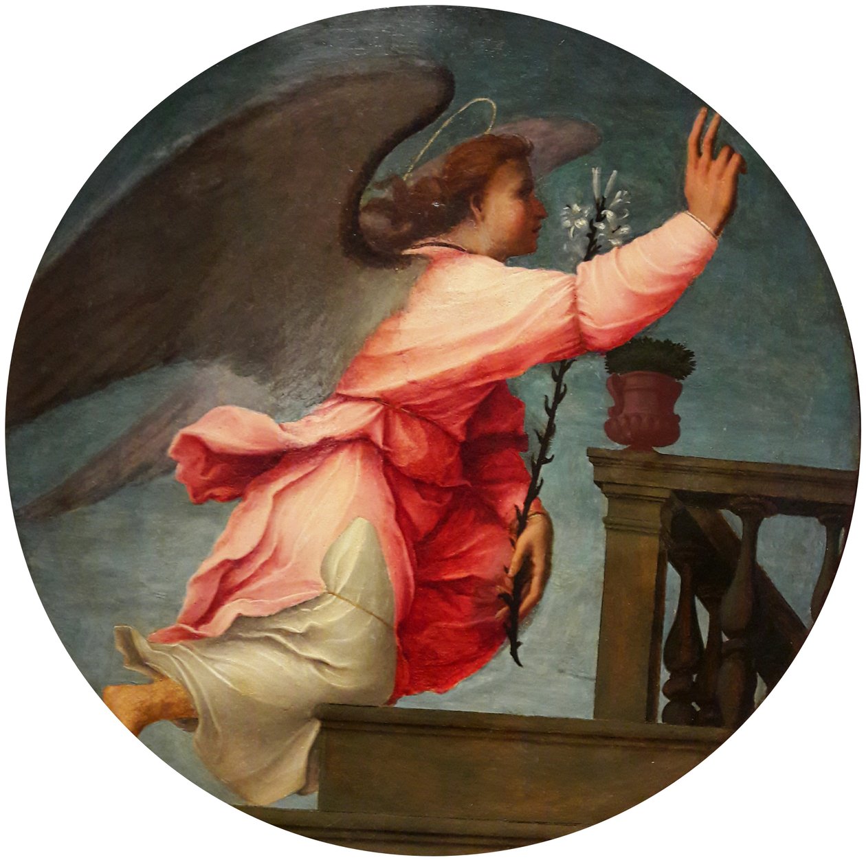 Engel fra Annunciation-paret av Francesco di Cristofano Franciabigio