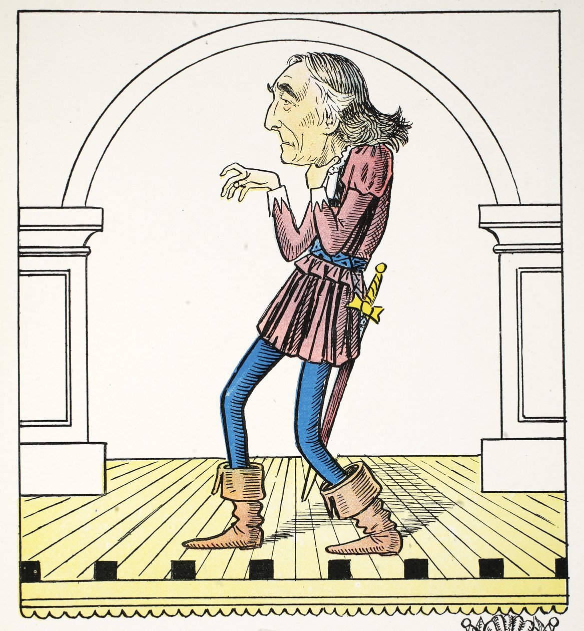 I Art, illustrasjon fra The Struwwelpeter Alphabet, vers av Harold Begbie (1871–1929) av Francis Carruthers Gould