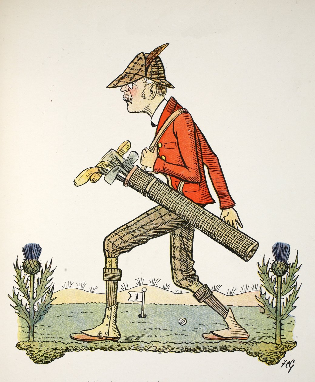The Indefinite Article, illustrasjon fra The Struwwelpeter Alphabet, vers av Harold Begbie (1871–1929) av Francis Carruthers Gould