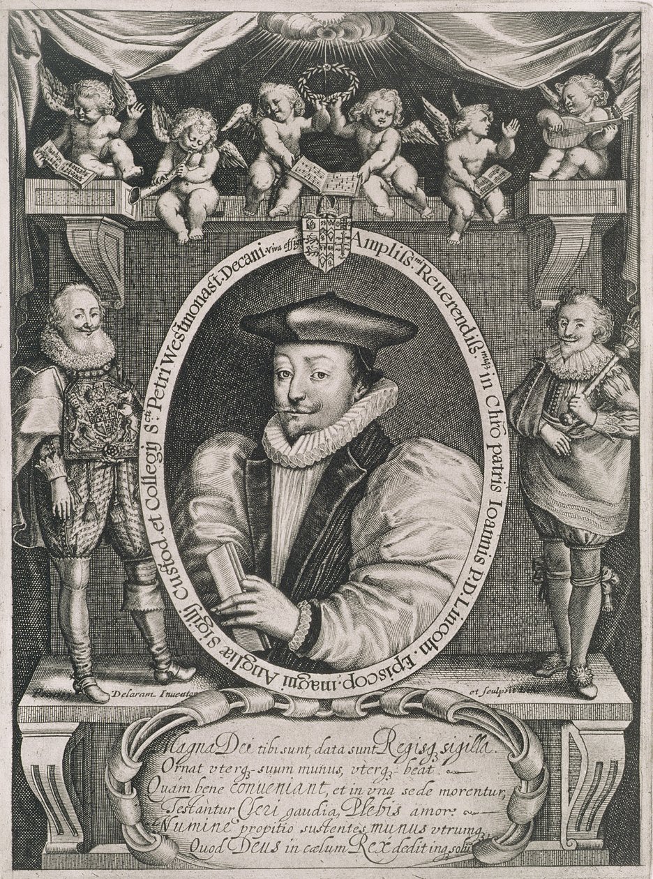 Portrett av John Williams (1582-1650) biskop av Lincoln og dekan av Westminster, gravert av kunstneren, ca. 1621 av Francis Delaram