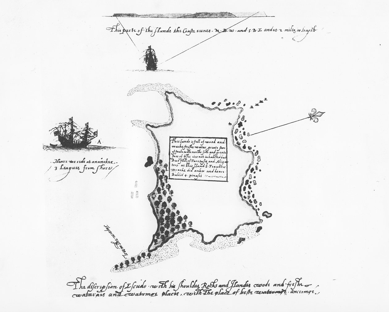 Beskrivelse av Isla Escudo de Veraguas av Francis Drake av Francis Drake