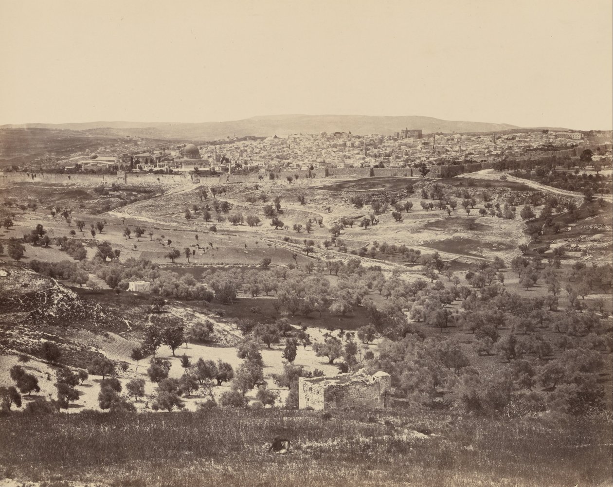 Jerusalem fra Oljeberget av Francis Frith