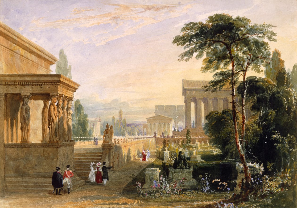 Den foreslåtte Grand National Cemetery, 1830 av Francis Goodwin
