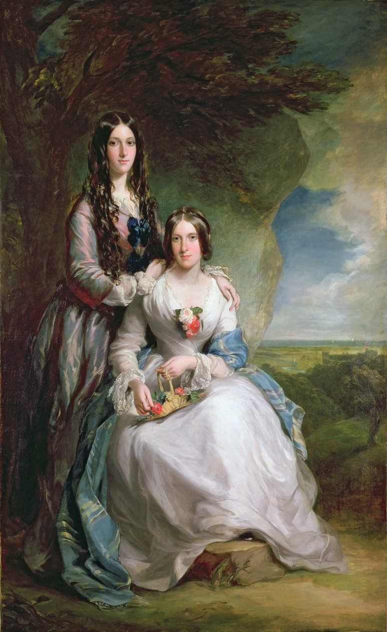 Lady Adeliza Manners og Lady Mary Foley, 1848 av Francis Grant