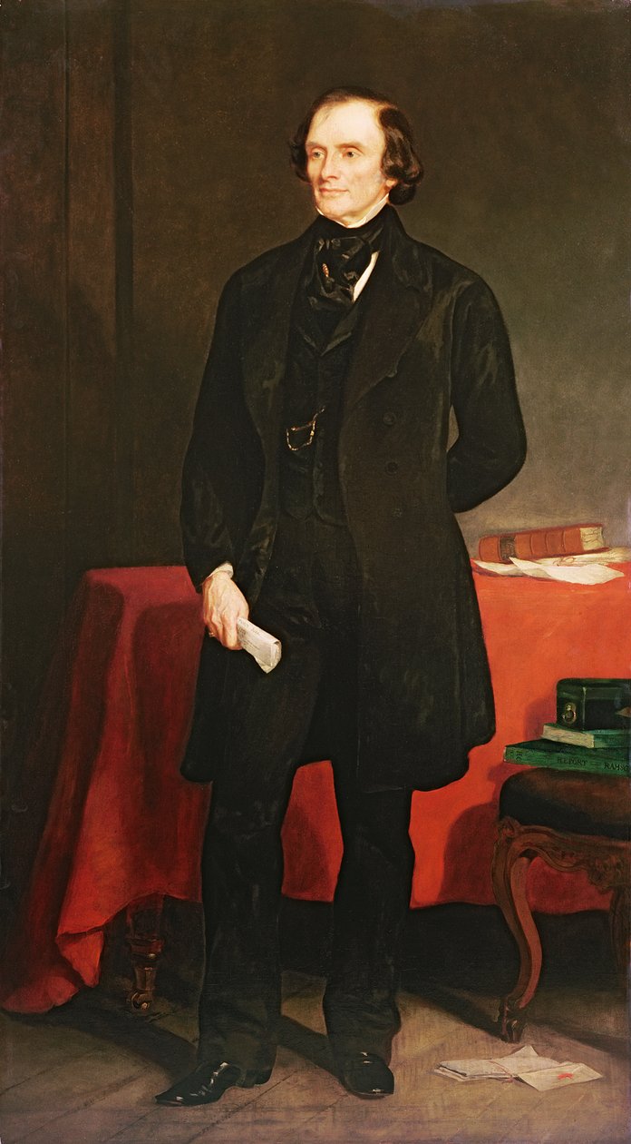 Portrett av John Russell (1792-1878) 1. jarl Russell, 1853 av Francis Grant