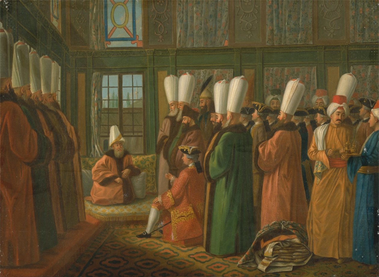 Grand Vizier som gir publikum til den engelske ambassadøren av Francis Smith