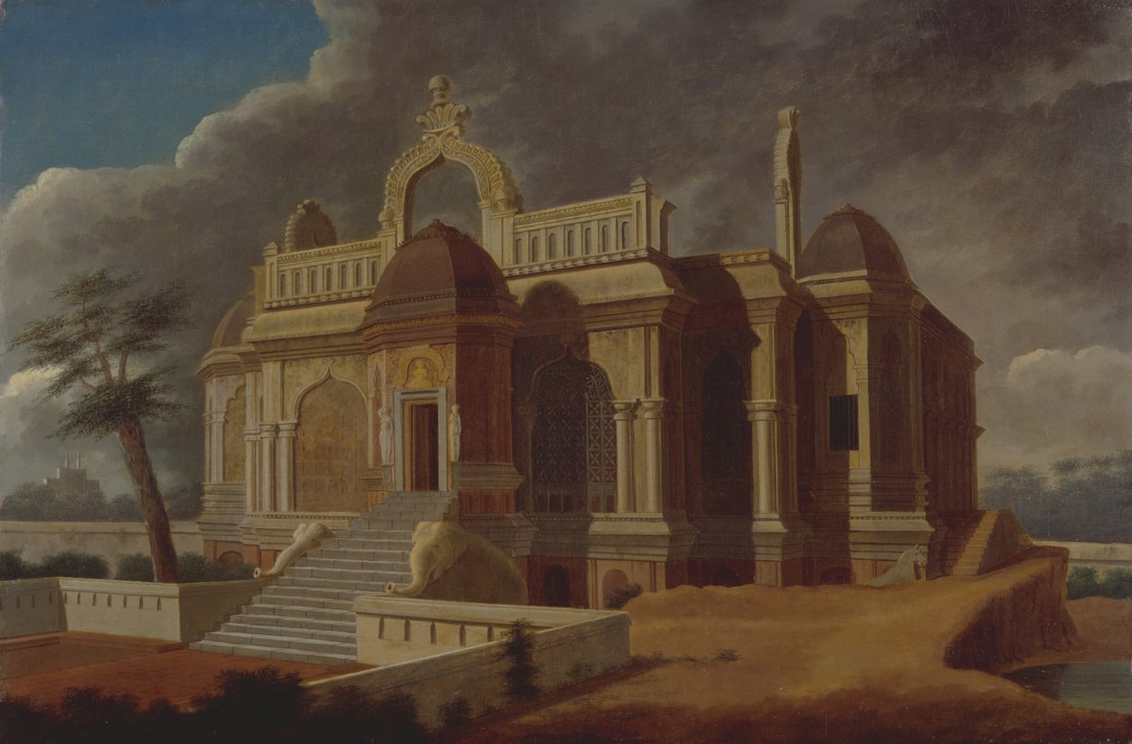 Mausoleum med steinelefanter av Francis Swain Ward