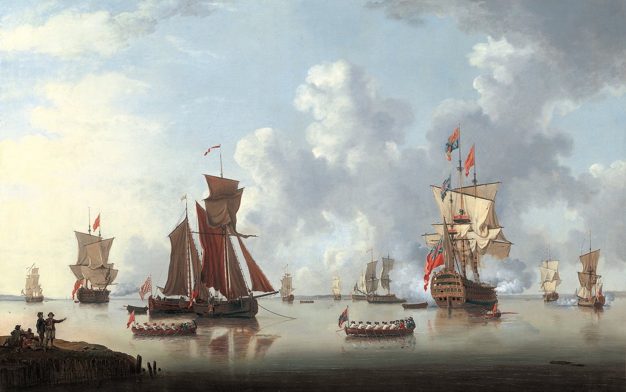 Sjømannsprinsens landing på Spithead av Francis Swaine