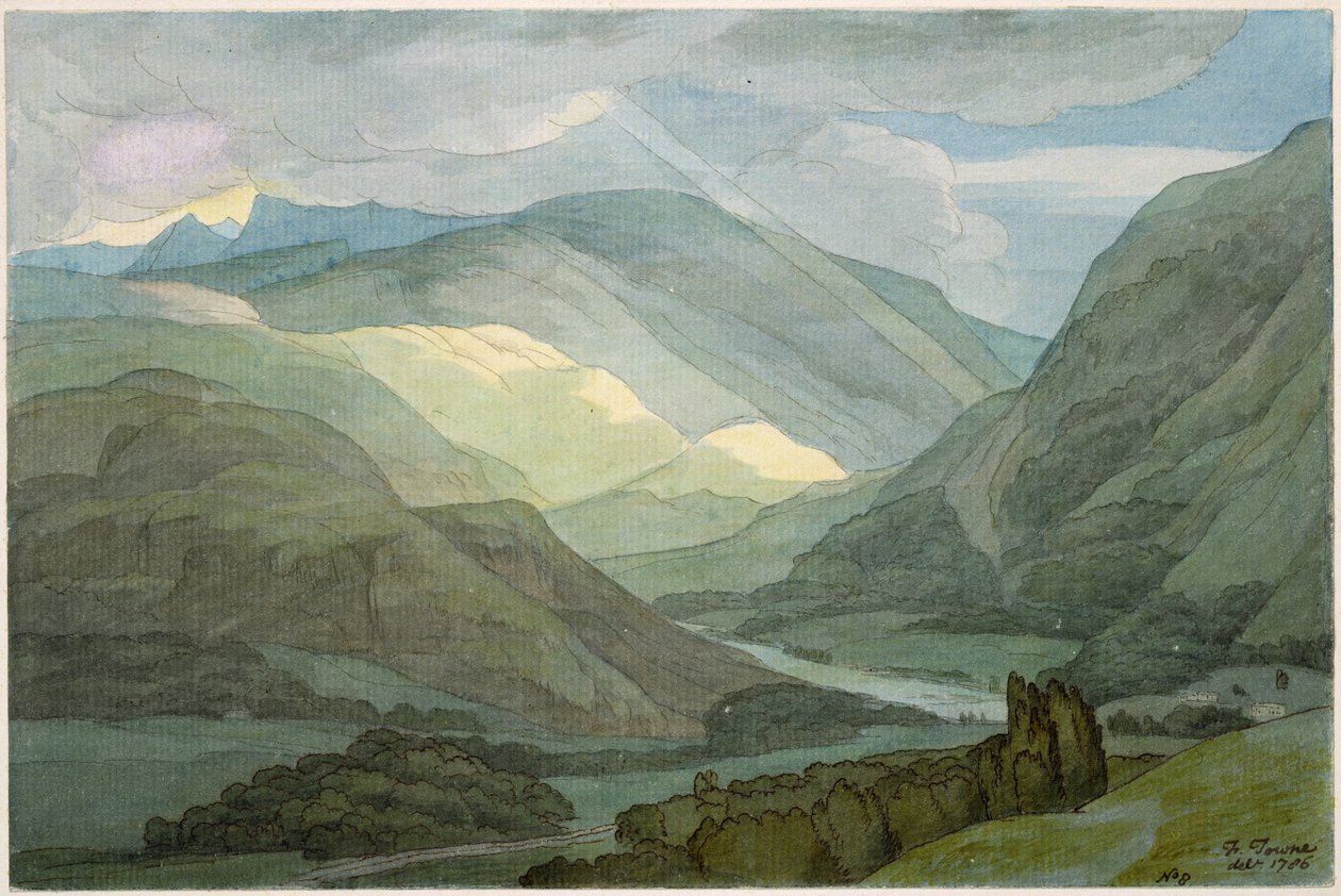 Rydal vann, 1786 av Francis Towne