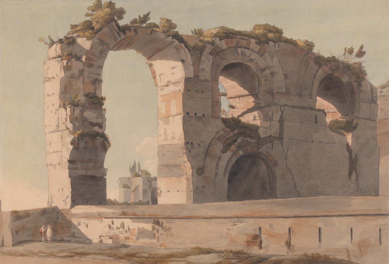 Claudian -akvedukten, Roma av Francis Towne