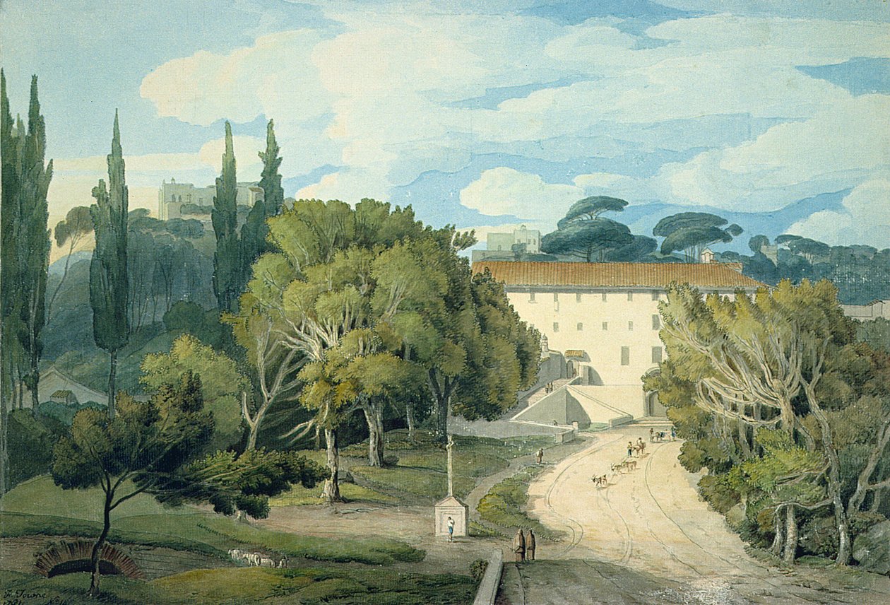 Klosteret St. Eufebio, nær Napoli (akvarell) av Francis Towne