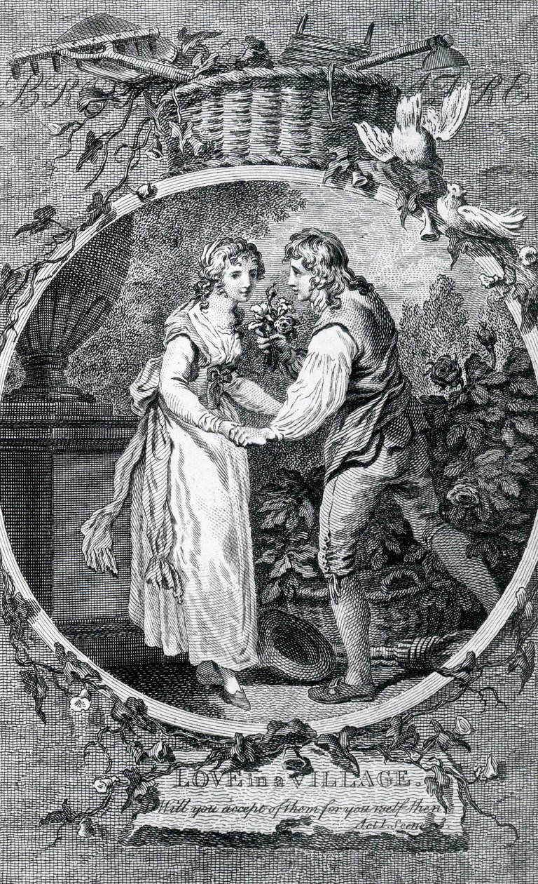 Kjærlighet i en landsby, 1791 av Francis Wheatley