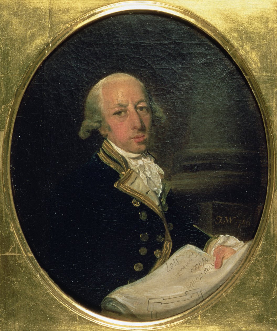 Portrett av Arthur Phillip (1738-1814), kommandør for den første flåten i 1788, grunnlegger og første guvernør i New South Wales, 1787 av Francis Wheatley